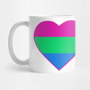 Pride Flag Heart Polysexual Mug